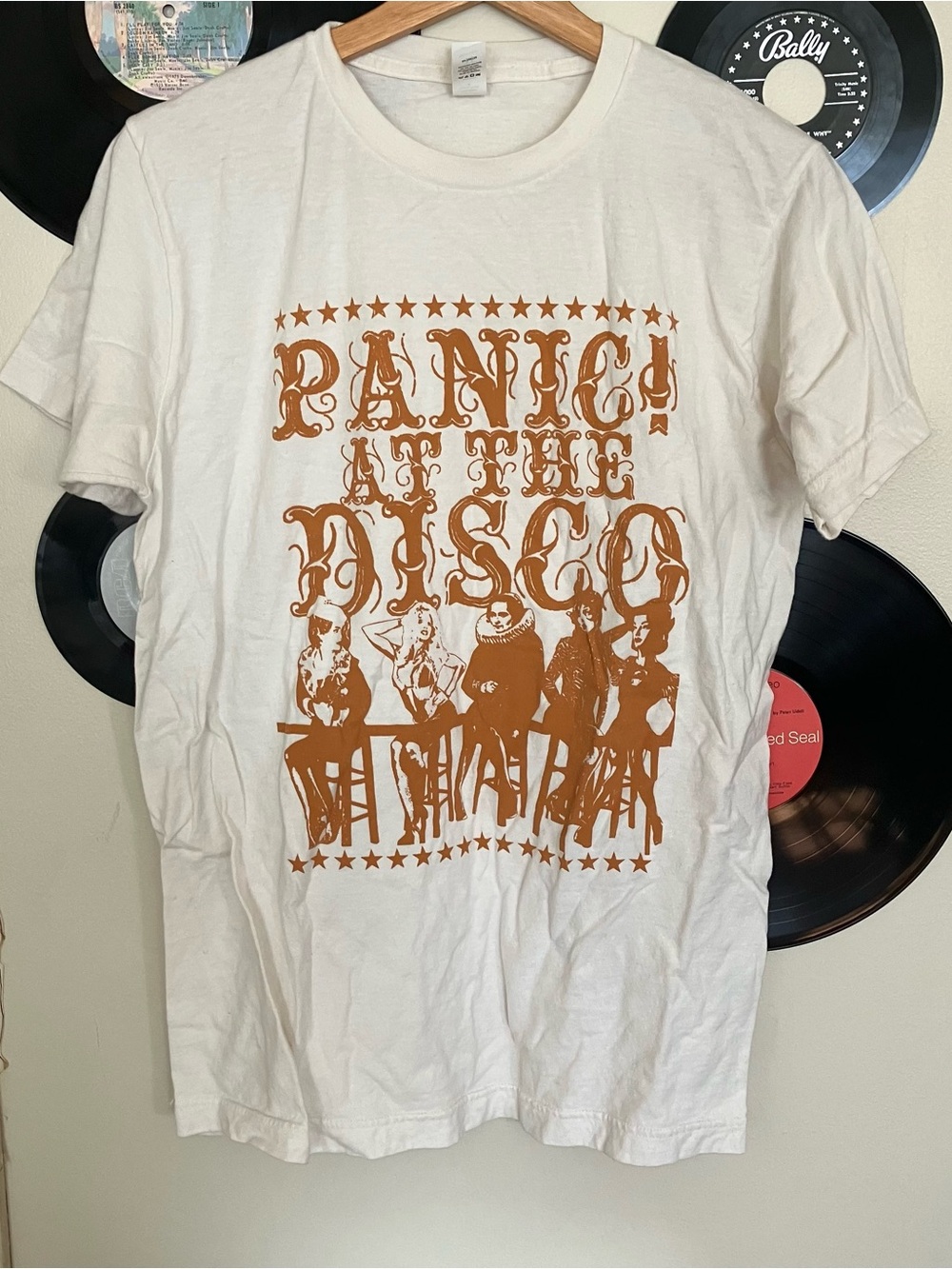 Panic at the Disco Tultex White Short-Sleeve Tee Band Graphic